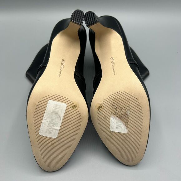 BCBGeneration Black Leather High Ankle Bootie Slip On Womens Size 10M - Picture 12 of 12